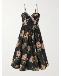 Zimmermann - Luna Corset Midi Dress - Lyst