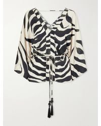 ANDRES OTALORA - Desierto Vivo Printed Georgette Blouse - Lyst
