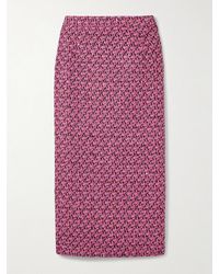 Alessandra Rich - Midirock Aus Tweed Mit Pailletten - Lyst