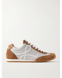 Loewe - Ballet Runner 2.0 Sneakers Aus Shell, Veloursleder Und Leder Mit Logoapplikationen - Lyst