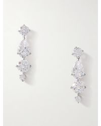 Completedworks - Rhodium-Plated Recycled Cubic Zirconia Earrings - Lyst