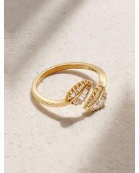 Anita Ko - Small Palm Leaf 18-Karat Diamond Ring - Lyst