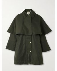 Barbour - Fia Cape-Effect Cotton-Blend Twill Jacket - Lyst