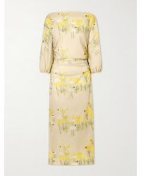 BERNADETTE - Ezra Floral-Print Cotton-Blend Midi Dress - Lyst