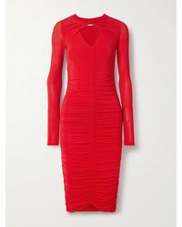 Isabel Marant - Volgane Cutout Ruched Stretch-Jersey Midi Dress - Lyst