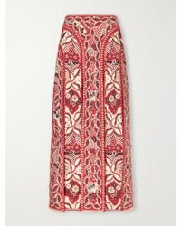 ALÉMAIS - Kenny Floral-Print Crepe Midi Skirt - Lyst