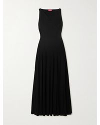 STAUD - Gramercy Pleated Stretch-Jersey Maxi Dress - Lyst