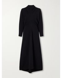 TOTEME - Tie-Detailed Draped Cady Maxi Dress - Lyst