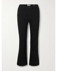FRAME - Reboot Crop Stretch High-Rise Bootcut Jeans - Lyst