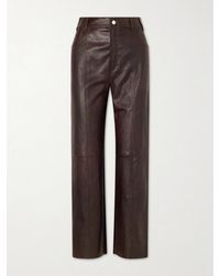 Stouls - Benny Leather Straight-Leg Pants - Lyst