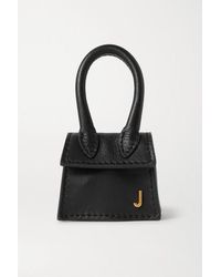 Jacquemus Le Chiquito Micro Tote Aus Strukturiertem Leder - Schwarz