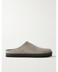 Brunello Cucinelli - Bead-Embellished Suede Mules - Lyst