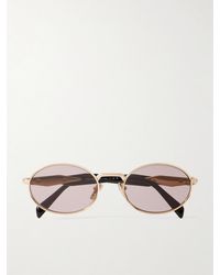 Prada - Oval-Frame Acetate And-Tone Sunglasses - Lyst