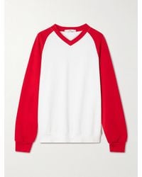 Tibi - Perfect T Two-Tone Cotton-Jersey Sweatshirt - Lyst