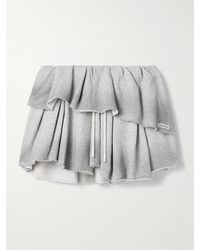 Acne Studios - Layered Organic Cotton-Blend Jersey Mini Skirt - Lyst