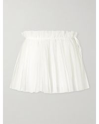 LIBEROWE - Claudia Pleated Silk-Organza Mini Skirt - Lyst