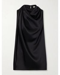 Heirlome - Kate Draped Silk-Satin Top - Lyst