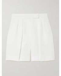Max Mara - Dindy Shorts Mit Geradem Bein Aus Leinen Mit Bundfalten - Lyst