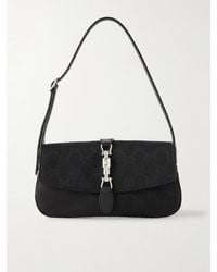 Gucci - Jackie 1961 Mini Leather-Trimmed Canvas-Jacquard Shoulder Bag - Lyst