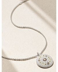 De Beers London - Talisman Medal 18-Karat Diamond Necklace - Lyst