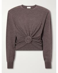 Magda Butrym - Knotted Cropped Wool Sweater - Lyst