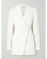 Another Tomorrow - Doppelreihiger Asymmetrischer Blazer Aus Jersey - Lyst
