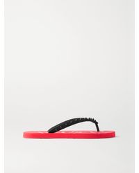 Christian Louboutin - Loubi Flip Donna Zehensandalen Aus Gummi Mit Stachelnieten - Lyst