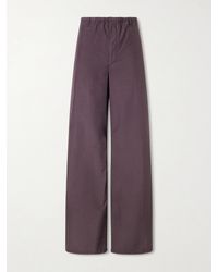 AURALEE - Cotton Wide-Leg Pants - Lyst
