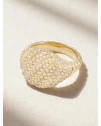 David Yurman - Sculpted Cable 18-Karat Diamond Pinky Ring - Lyst