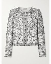 Elie Saab - Studded And Crystal-Embellished Cady Jacket - Lyst