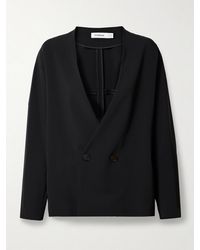FFORME - Velma Double-Breasted Wool-Blend Crepe Blazer - Lyst