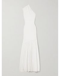 Proenza Schouler - Cora Asymmetrisches Maxikleid Aus Stretch-Strick Und Krepon Mit Falten - Lyst