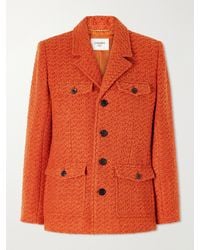 Saint Laurent - Wool-Blend Tweed Blazer - Lyst