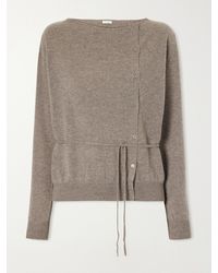 St. Agni - Asymmetrical Belted Cashmere Cardigan - Lyst