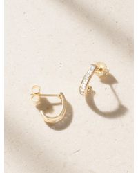 Lucy Delius - Baby 14-Karat Diamond Hoop Earrings - Lyst