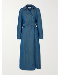 Gabriela Hearst - Braden Double-Breasted Belted Virgin Wool And Linen-Blend Trench Coat - Lyst