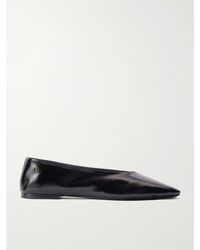 Saint Laurent - Sao Leather Ballet Flats - Lyst