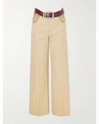 Jean Paul Gaultier - Cut-Out Mid-Rise Straight-Leg Cotton Pants - Lyst