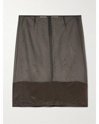 Calvin Klein - Mabel Satin-Trimmed Organza Skirt - Lyst