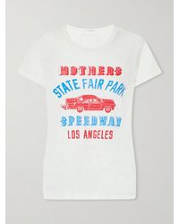 Mother - The Lil Sinful Printed Cotton And Linen-Blend Jersey T-Shirt - Lyst