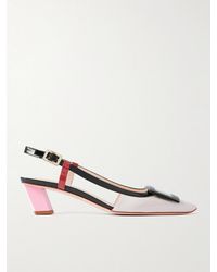 Roger Vivier - Belle Vivier 45 Color-Block Patent-Leather Slingback Pumps - Lyst