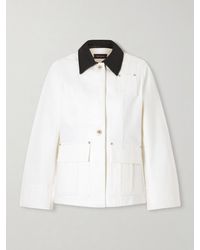 Wales Bonner - Echo Leather-Trimmed Organic Denim Jacket - Lyst