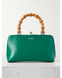 Jil Sander - Sac À Main En Cuir Et En Bambou Mini - Lyst