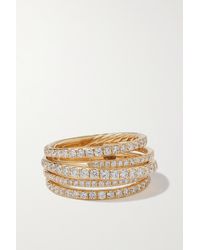 David Yurman Crossover Ring Aus 18 Karat Gold Mit Diamanten - Mettallic