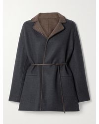 Loro Piana - Jimi Reversible Belted Leather-Trimmed Cashmere-Blend Jacket - Lyst