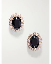Jennifer Behr - Diana Crystal-Embellished-Plated Earrings - Lyst
