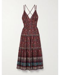 Ulla Johnson - Rosa Gathered Floral-Print Cotton-Blend Voile Midi Dress - Lyst