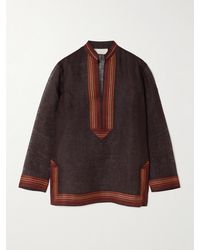 Tory Burch - Striped Linen Tunic - Lyst