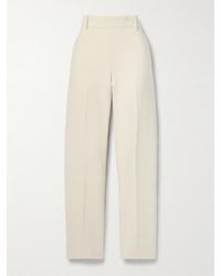 KHAITE - Cambie Twill Straight-Leg Pants - Lyst