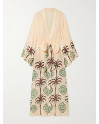 Johanna Ortiz - Boa Whisper Belted Printed Linen Coverup - Lyst